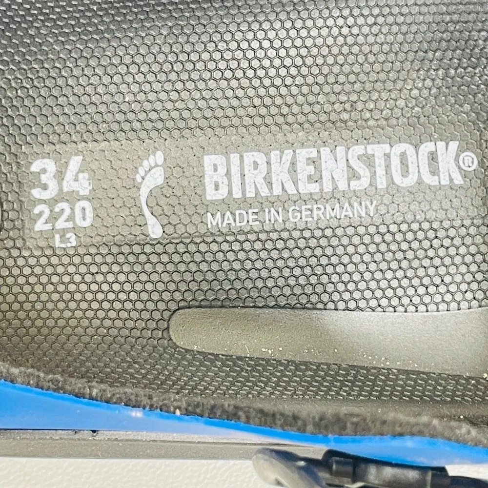 Birkenstock Mogami Terra Blue Black Kids Sandals Size 34 US 3 Water Friendly